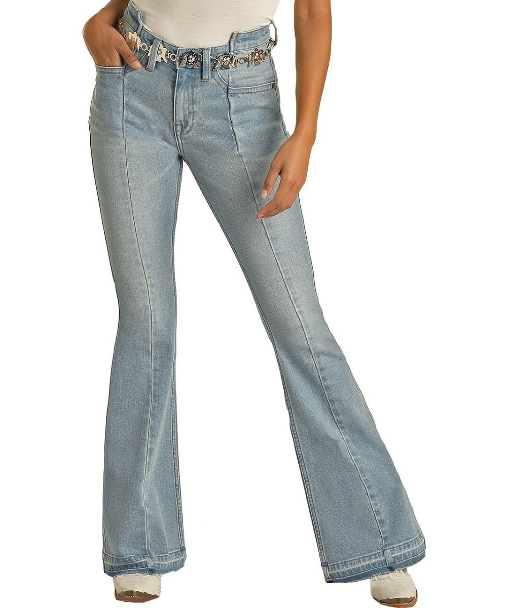 Rock & Roll Cowgirl Women's High Rise Flare Jean 1 Rock & Roll Cowgirl Women's High Rise Flare Jean