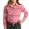 Panhandle Girls' Southwestern Print Snap Shirt