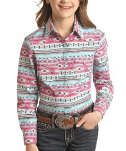 Panhandle Girls' Southwestern Snap Shirt