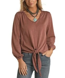 Panhandle Women's Tie Front Blouse