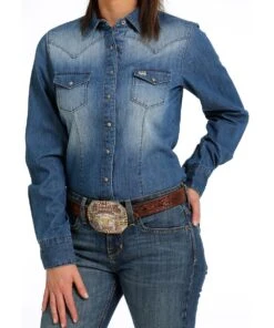 Cinch Women's Denim Snap Shirt