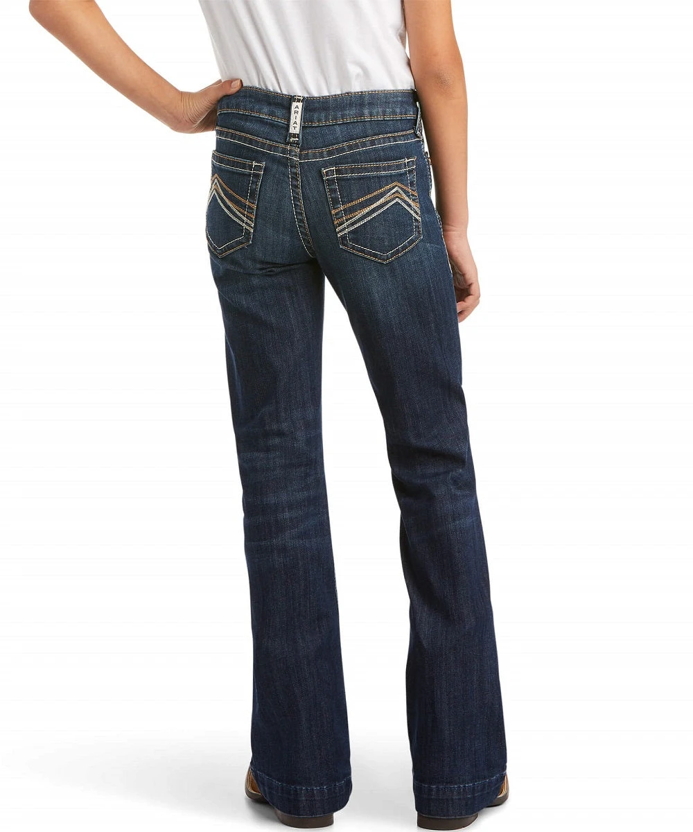 Ariat Girls' R.E.A.L. Kimberly Wide Leg Jean 2 Ariat Girls' R.E.A.L. Kimberly Wide Leg Jean - Image 2