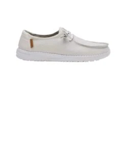Hey Dude Women's Wendy Chambray White Linen Shoe