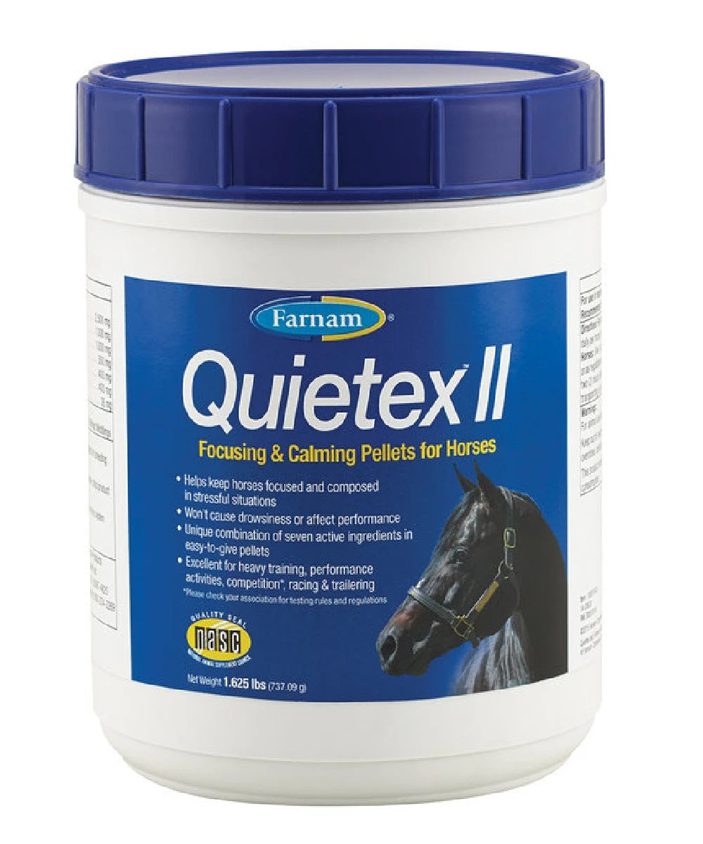 Quietex Ii Horse Focusing & Calming Supplement Pellets 1.625Lbs 1 Quietex Ii Horse Focusing & Calming Supplement Pellets 1.625Lbs