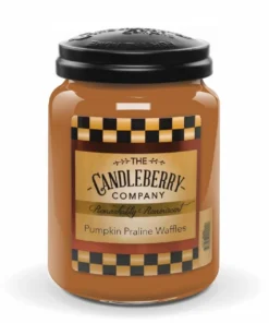 Candleberry Pumpkin Praline Waffles Large Scented Candle Jar