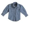 Wrangler Boys' Stonewash Denim Snap Shirt