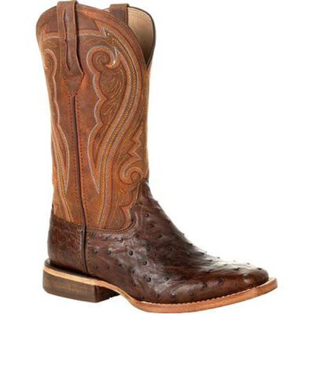 Durango Women's Full Quill Ostrich Antiqued Saddle Western Boot 1 Durango Women's Full Quill Ostrich Antiqued Saddle Western Boot