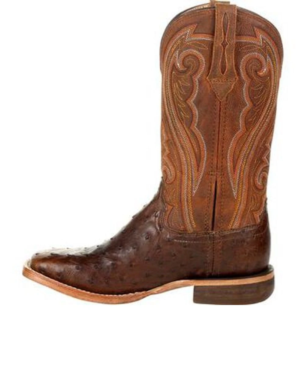 Durango Women's Full Quill Ostrich Antiqued Saddle Western Boot 2 Durango Women's Full Quill Ostrich Antiqued Saddle Western Boot - Image 2