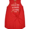 Wrangler Girls' Dream Big Be Brave Knotted Tank Top