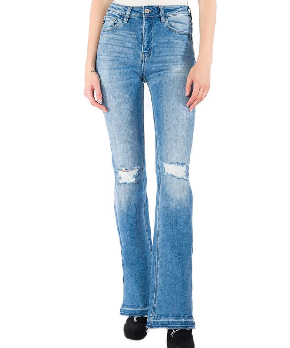 Kancan Women's Bailey High Rise Flare Jean 1 Kancan Women's Bailey High Rise Flare Jean