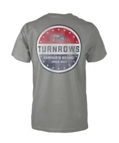 Royce Apparel Men's Turnrows Liberty Gray Pocketed Tee