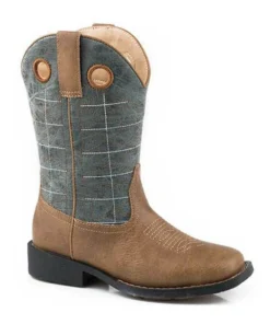 Roper Youth Vintage Blue Shaft Square Toe Boot