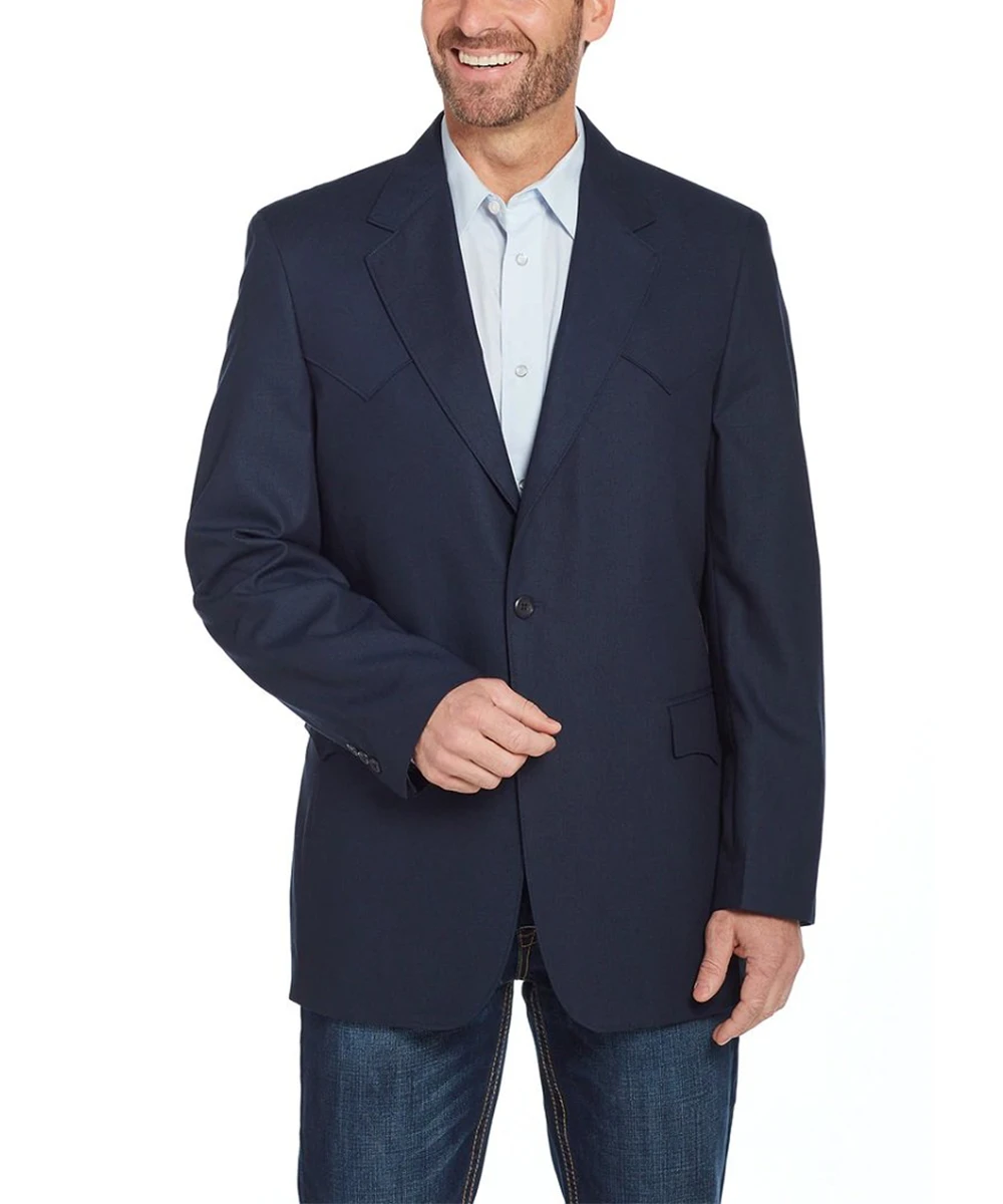 Circle S Men's Navy Plano Sport Coat 1 Circle S Men's Navy Plano Sport Coat