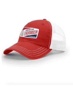 Royce Apparel Red American Farmer Ball Cap