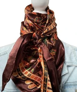 Rodeo Drive Brown Floral Wild Rag
