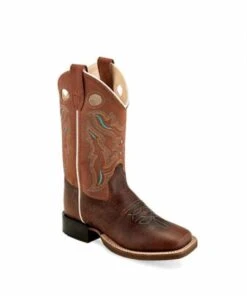 Old West Youth Broad Square Toe Boot