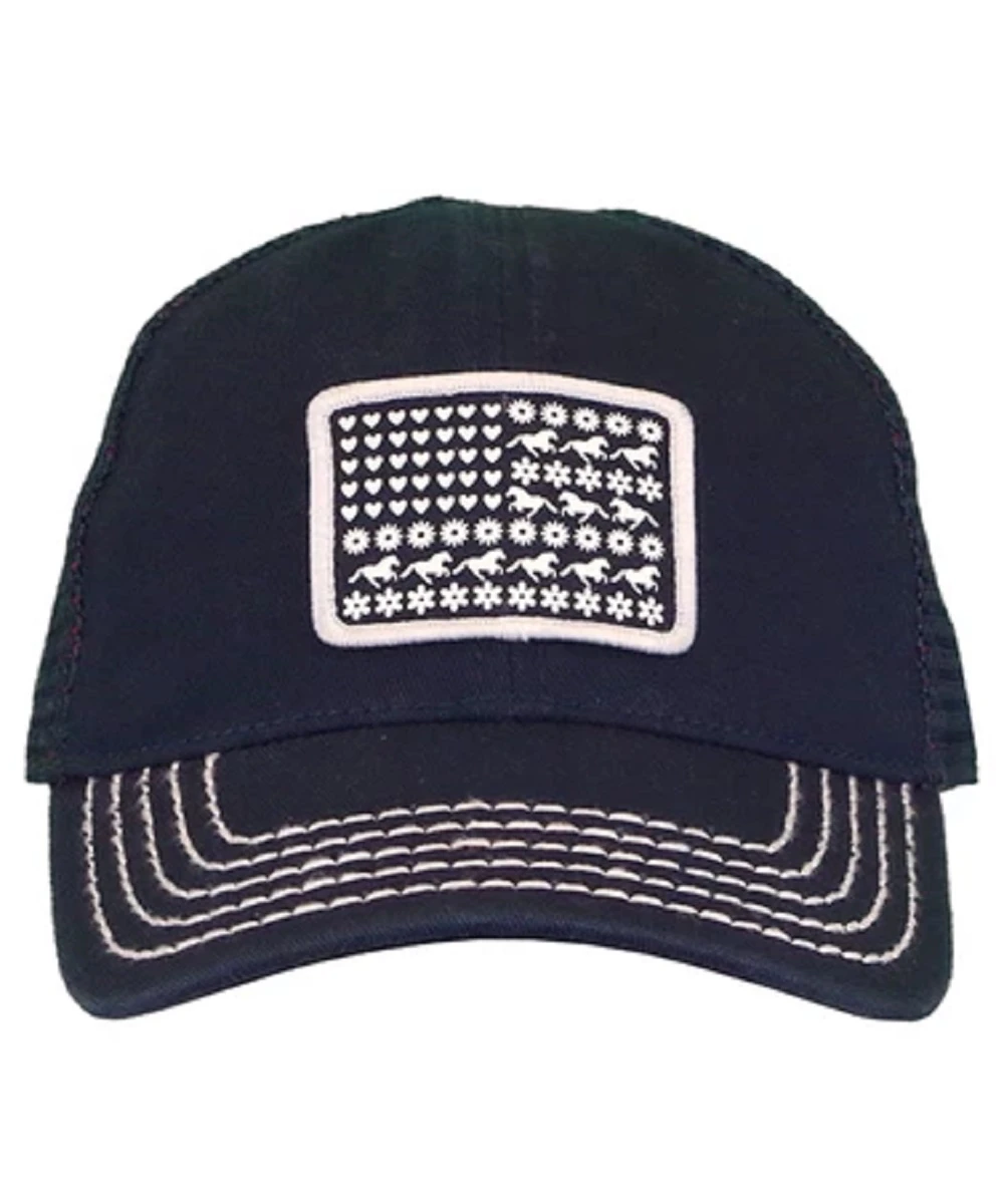 Farm Girl Girl's Toddler Flag Mesh Cap 1 Farm Girl Girl's Toddler Flag Mesh Cap