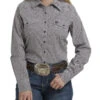 Cinch Women's Navy Print Western Snap Shirt