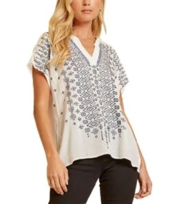 Andree By Unit Women's Aztec Embroidery Shirt